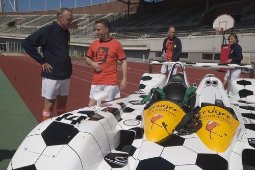 Johan Cruyff en Jan Lammers bij de Dome